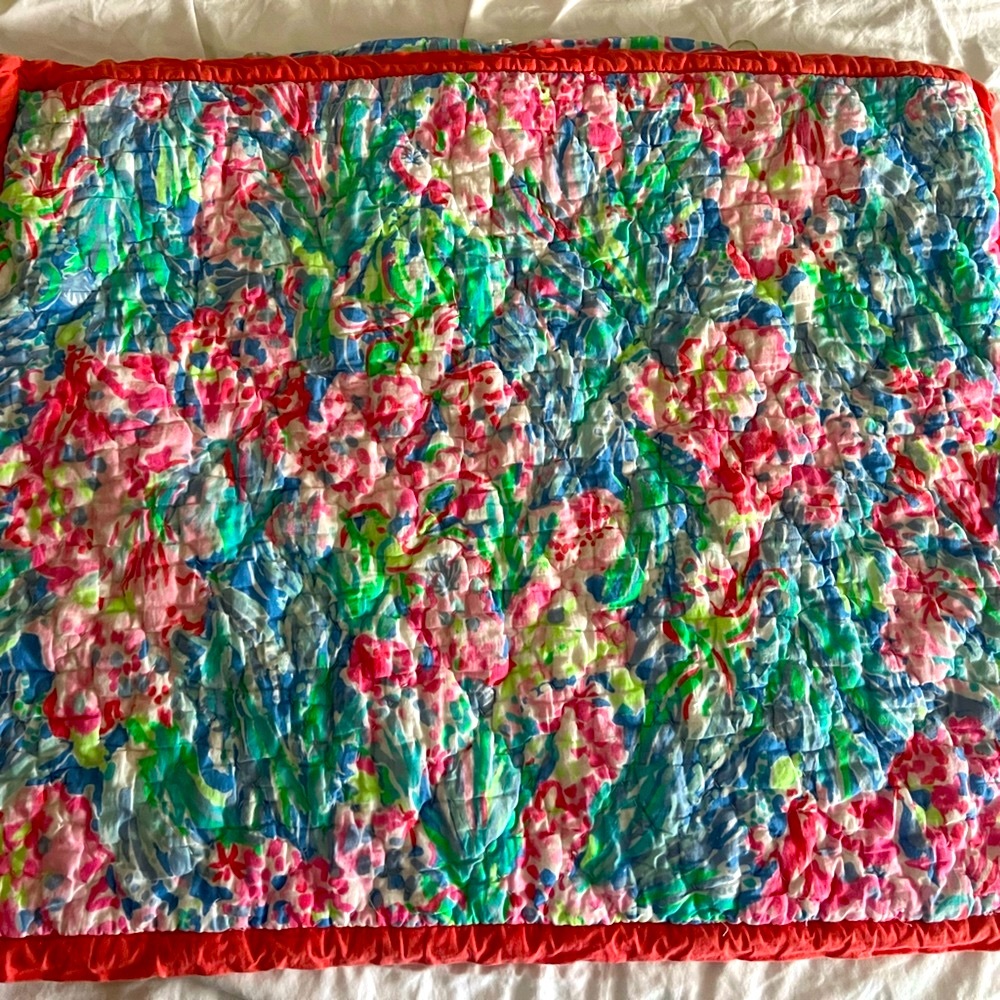 2 Standard Lilly Pulitzer for Pottery Barn Pillow Shams Fan Sea Pants &Deep Dive